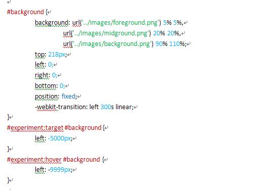 不通过JavaScript实现的自动滚动视差效果