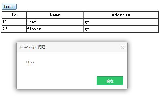 jQuery实现获取table表格第一列值的方法