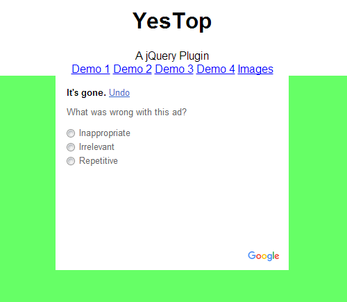 基于jQuery实现返回顶部实例代码