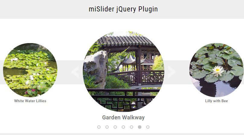 基于jQuery实现响应式圆形图片轮播特效
